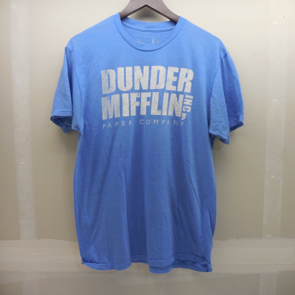 The Office Dunder Mifflin Paper Company T-Shirt XL Blue Ripple Junction TV Show